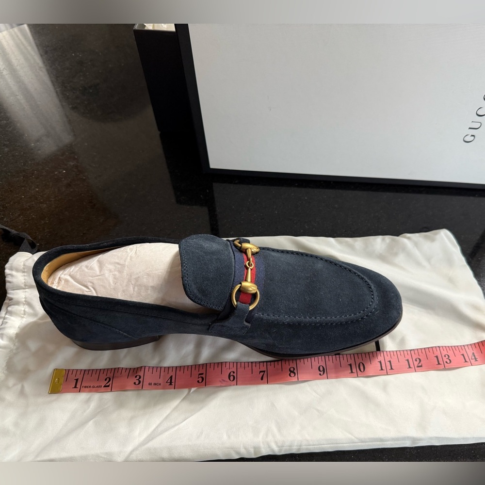 Gucci Men's Blue Suede Loafers - Picture 5 of 5